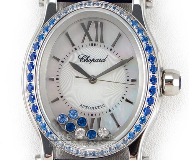 Chopard手錶 蕭邦快樂鑽系列 橢圓型機械6T28新款 蕭邦時尚女表 蕭邦機械女士腕表  hds1844